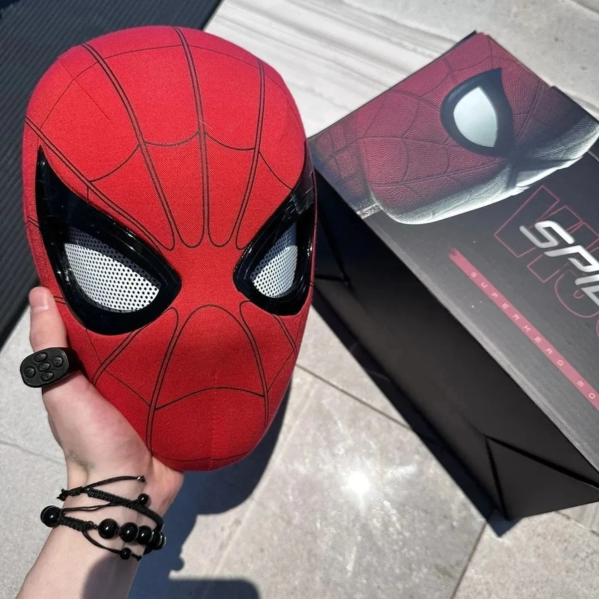 Spider-Man Full Mask Breathable Blinkable Eyes for Halloween Christmas Cosplay