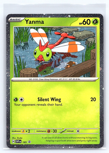 Pokémon TCG Yanma 185 SV: Scarlet & Violet Promo Holo Basic 60 HP Silent Wing NM