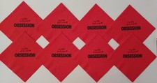 OBSESSION MOVIE OFFICIAL PROMOTIONAL PROMO 8 MY LITTLE FOOD CRITIC RED NAPKINS