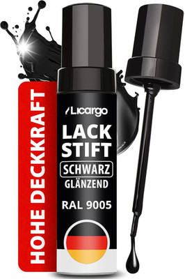 LICARGO Lackstift Schwarz Glänzend   Präziser Pinsel Für Kleine Kratzer & Steins