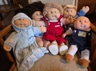 Lot of 4 1978-82 Cabbage Patch Kids Dolls W/Clothes + 1 Knock-off In CPK Clothes