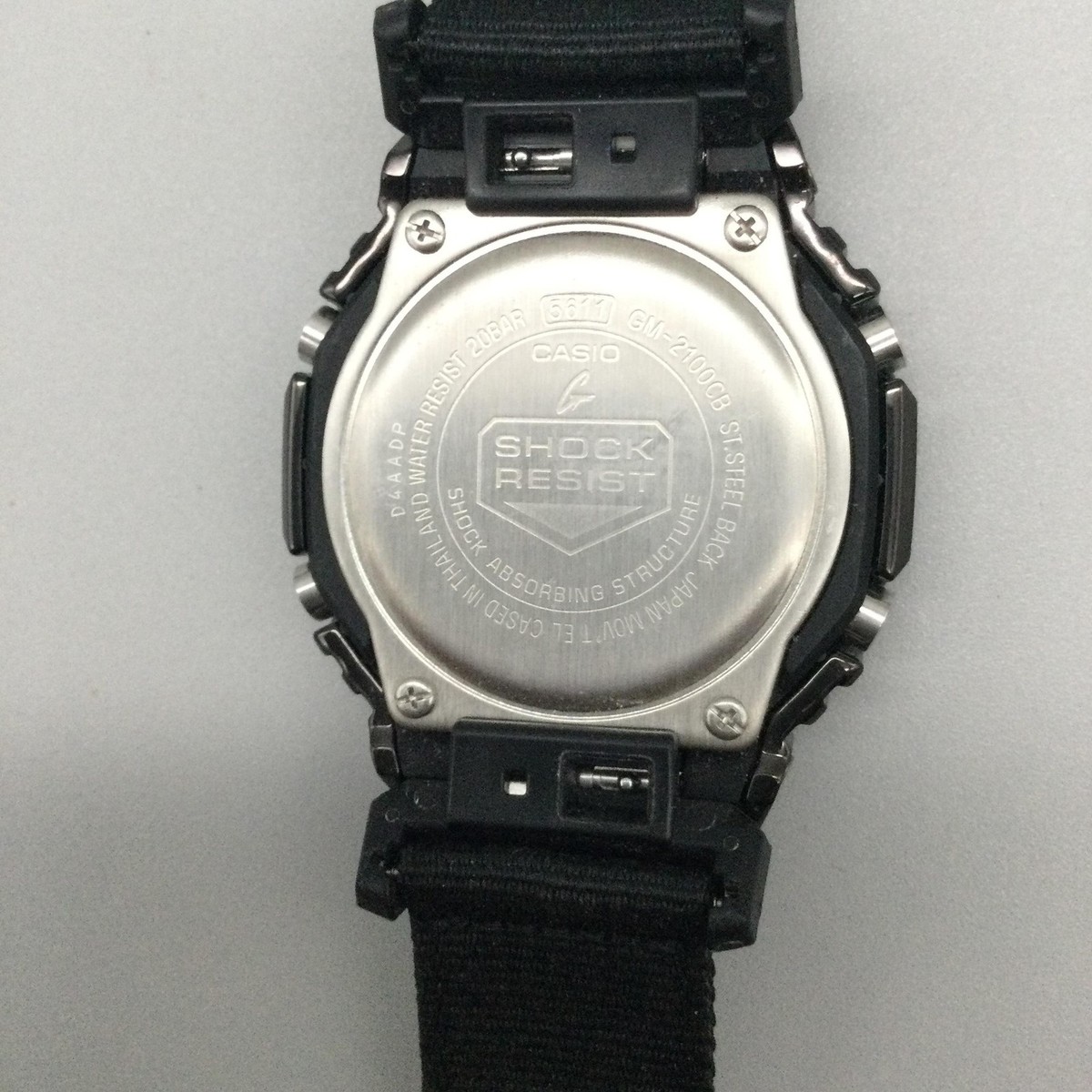 Casio G-Shock Mens Watch 45mm Black Analog Digital Nylon Strap