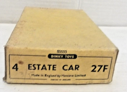 DINKY TOYS 4 ESTATE CAR 27F  VINTAGE EMPTY BOX ONLY  SEE PHOTOS.