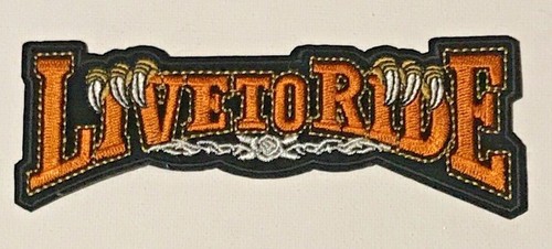 Embroidered Iron On Patches Applique Biker Motorcycle Live To Ride # 83 - Picture 7 of 7