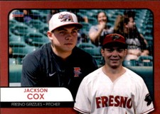 2023 Fresno Grizzlies Choice #8 Jackson Cox Portland Oregon OR NM Baseball Card