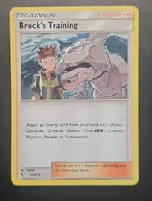 Pokemon - Brock's Training - 55/68 - Holo Rare - Hidden Fates - NM/M - NEW