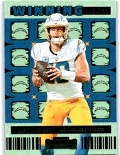 2022 Panini Contenders #WT-JHE Justin Herbert Winning Ticket Emerald