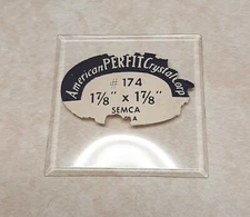 New Convex Square Beveled Glass 1 7/8" x 1 7/8" Perfit Crystal Clock Part 