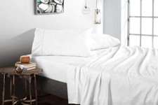 Egyptian Cotton Amazing White Sheet Set 4 PCs 18" Deep Fitted Queen Size 1000 TC