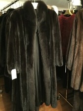 Size 12. Brand New W/tags Classic Ranch Mink Coat W/black Fox Tuxedo $15000.00