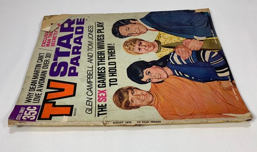TV Star Parade Magazine Aug 1970 Glen Campbell Dean Martin Tricia Nixon Poitier - Foto 3 di 6