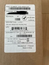 Polycom VVX 401 Corded Business Media Phone System - 12 Line PoE (Without Power)