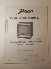 Zenith Service System Schematic Manual/Remote Tuning System Color TV Receiver F9
