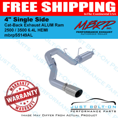 MBRP 4in AL Single Side Dual Outlet Cat Back Exhaust | Ram 2500/3500 6.4L (14-16) (S5150AL) main image 1