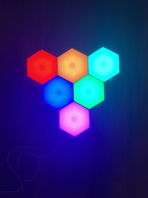 Hexagon LED Wall Lights (6 Pack)
