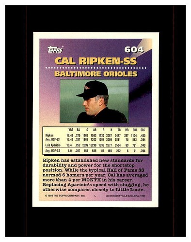 CAL RIPKEN JR. HUGE YOU U PICK SEE EVERY CARD 100,S HIGH GRADE CARDS ORIOLES - Picture 379 of 499