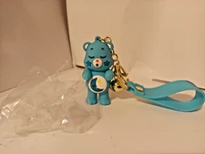 CARE BEAR KEYCHAIN/BAG CLIP 3D W/BELL "BEDTIME BEAR" NEXT DAY SHIPPING