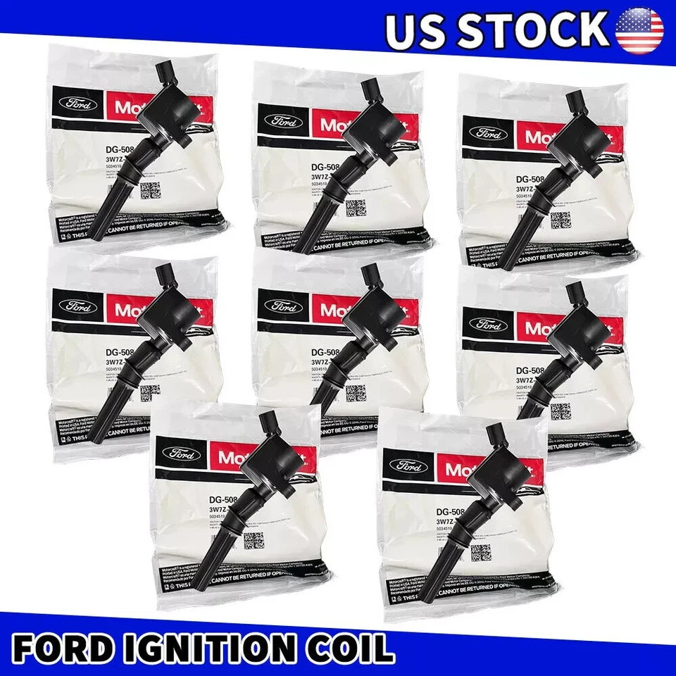 8PCS Genuine Motorcraft Ignition Coils OEM DG508 For Ford F150 4.6L 5.4L 6.8L - Image 4 of 4