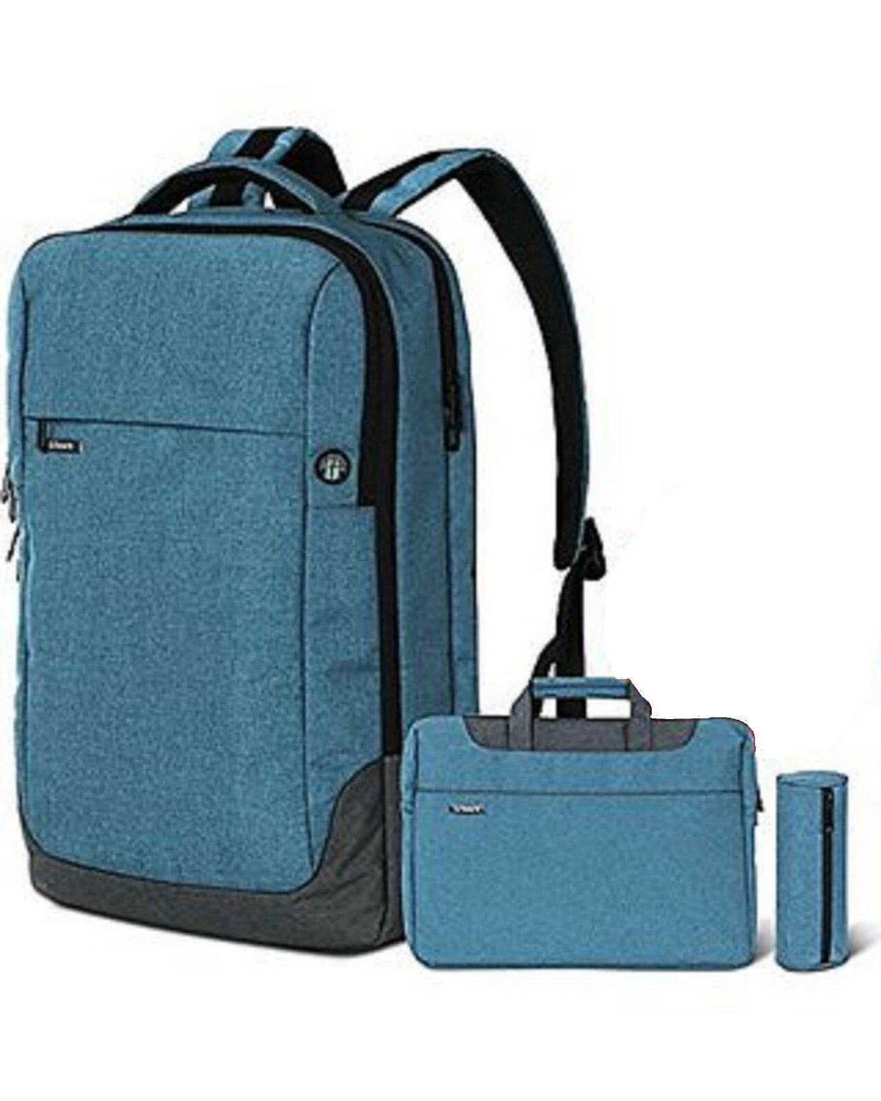 Men & Women Blue School Backpack, Laptop Bag & Pencil Pouch 
