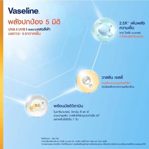 3x170ml Body Lotion Skin Vaseline Healthy Bright Serum Daliy Refresh SPF50+ 5 oz - Picture 6 of 11