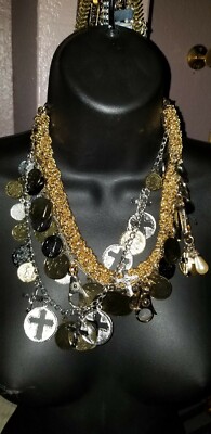 Dolce & Gabbana Charm Coin Double Strand Necklace | eBay
