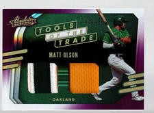 2021 Absolute Tools of the Trade Dual Swatches Purple #TT2-MA Matt Olson 2/25