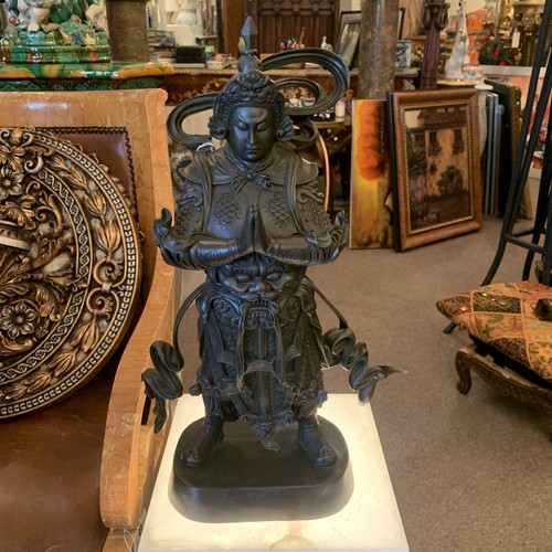 19” Chinese Buddhism Bronze God Wei Tuo Veda Skanda warrior knight Gen Statue - Picture 2 of 8