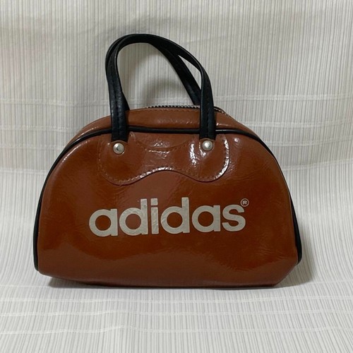80s 90s Adidas Mini Bag Women's Brown Vintage Gym Bag Used Good Condition - Picture 3 of 10