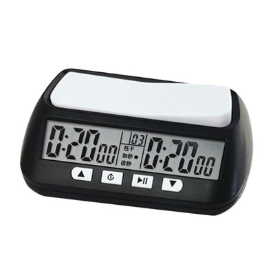 YS-902 Schachuhr Count Up Down Timer Schachspiel Spieler Zubehör schwarz