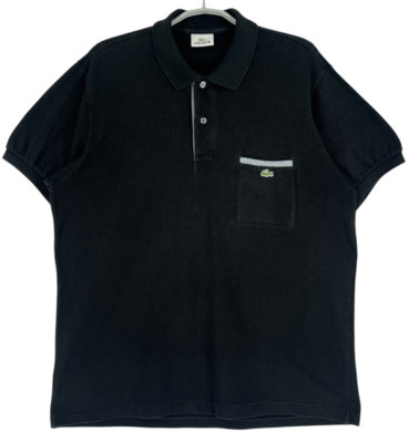 Lacoste Herren Freizeit Polohemd T-Shirt Kurzärmlig Schwarz Größe L