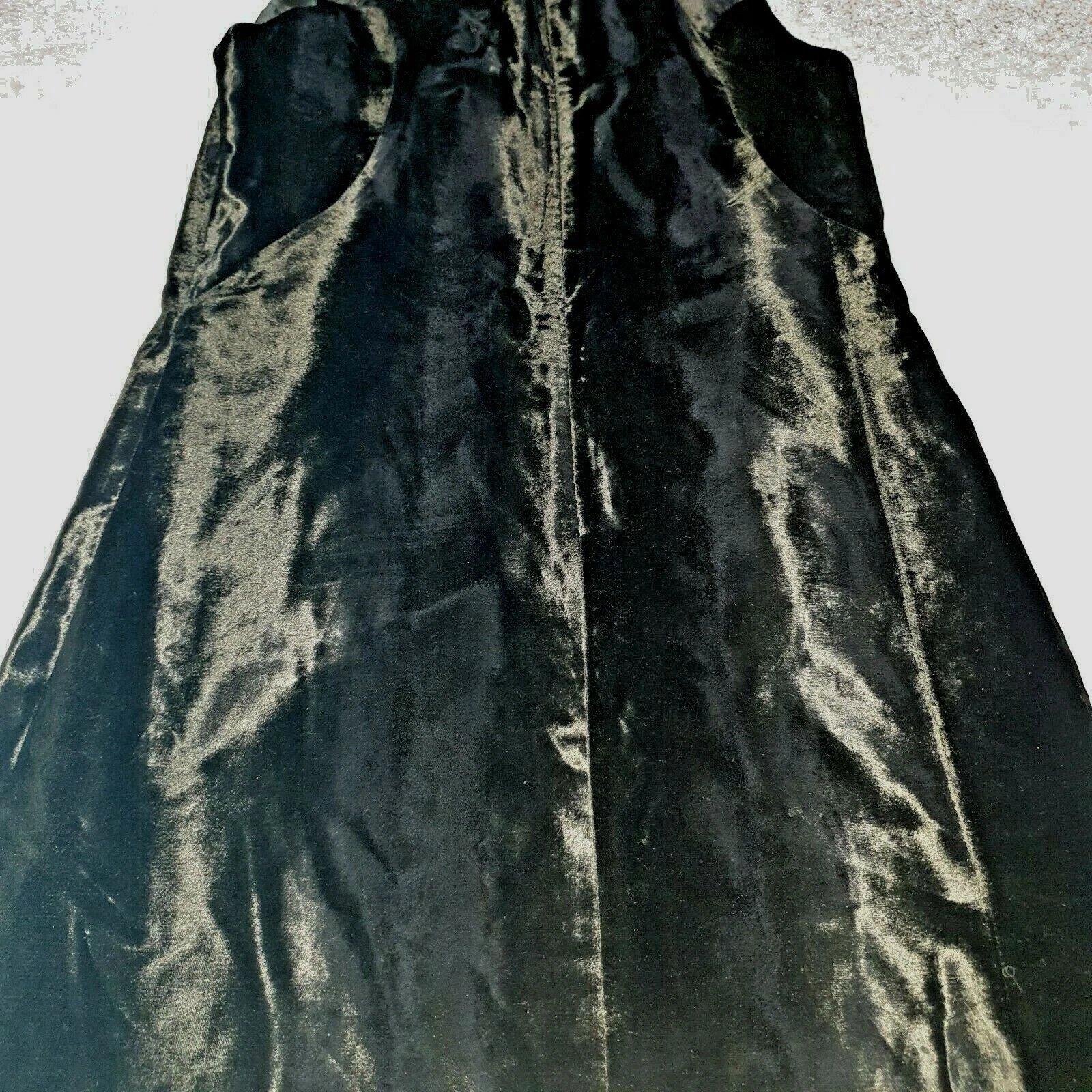 Abito vintage originale Versace nero corto ""capelli pony"" stile shift 42 UK taglia 10 M