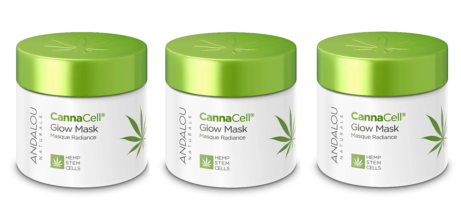 Andalou Naturals CannaCell Glow Mask, 1.7 oz (3 Pack)