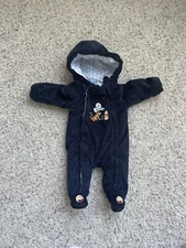 Disney Baby Winnie the Pooh Snow Suit Hooded Bunting Size 3-6 Months