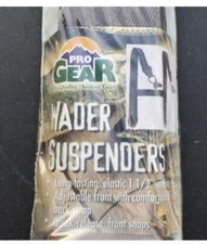 Pro Gear Fishing Wader Suspenders Brown H Back Strap 1 1/2" Wide Elastic Webbing
