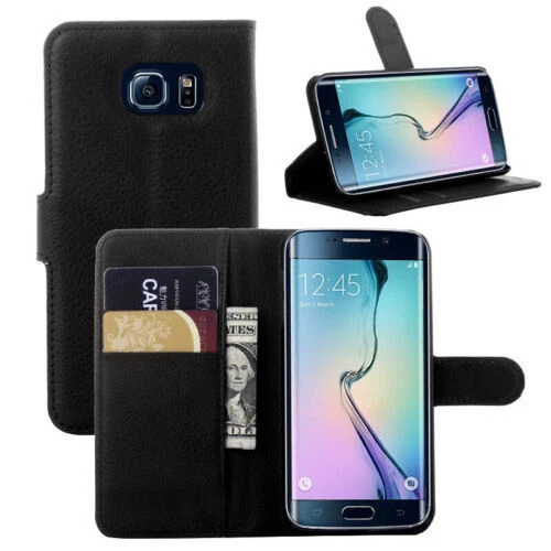Cartera de Cuero Sintético Teléfono Celular casos con soporte para Samsung Galaxy Alpha