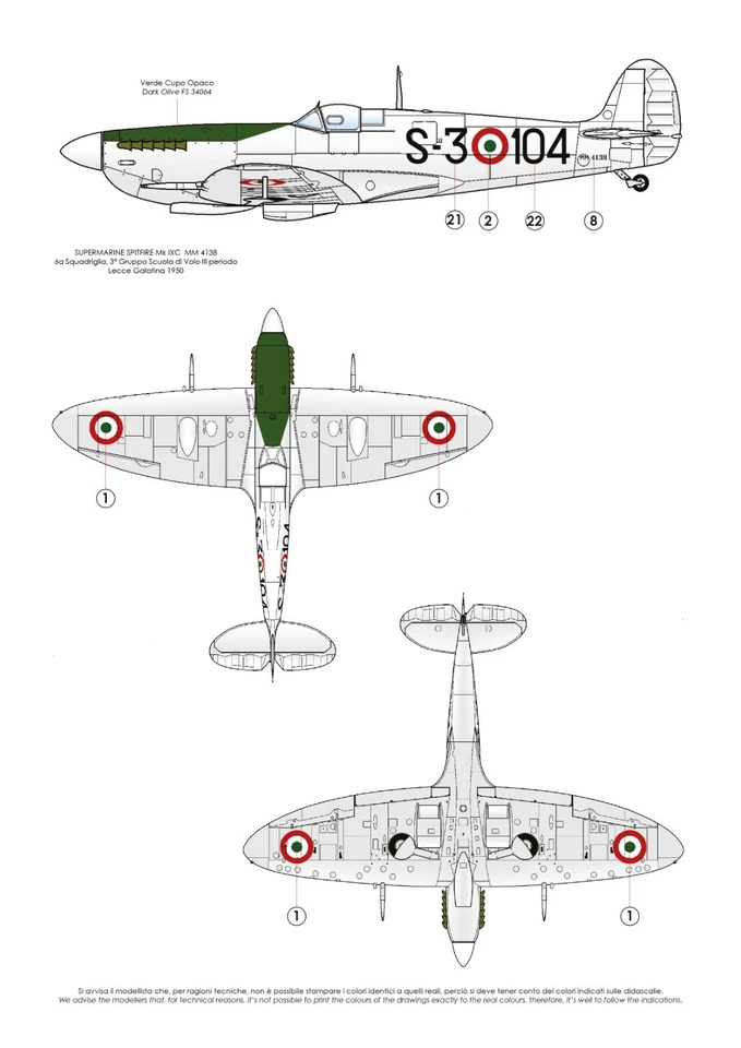 TAURO MODEL TM24/502 SPITFIRE MK.IX ITALIAN VERSION (SILVER) SCALA 1:24 - Immagine 3 di 3