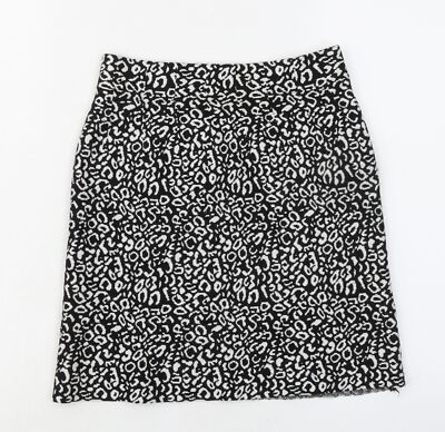 QED London Damen A-Linien Rock schwarz Baumwollmischung Größe S