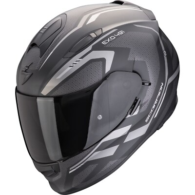Motorrad Helm XL - Scorpion EXO-491 Kripta Integralhelm - schwarz-silber matt