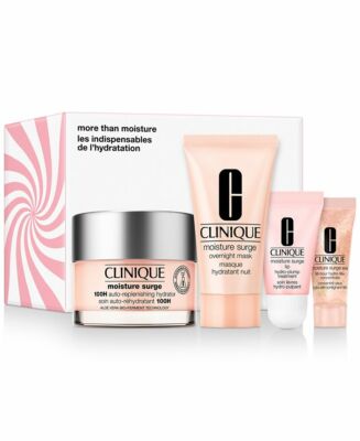 CLINIQUE More Than Moisture 4 Pc MOISTURE SURGE Skin Care Set 100H Mask Eye Lip