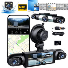360  4 Channel 1080P HD Car Dash Cam Front and Rear Inside Left Right  Camera
