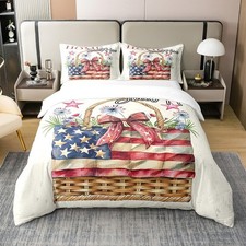 Kids Independence Day Comforter Cover King No Comforter 4th of July Bedding ...