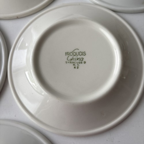6 Iroquois China Syracuse NY Red & Green Stripes 5 3/4” Plates Restaurant Ware - Picture 12 of 15