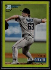 2021 Bowman Heritage #128 Max Meyer Chrome Prospects Yellow Refractor #/75 SN