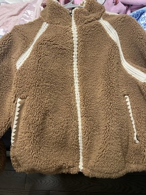 UGG Full Zip Contrast Trim Brown Jacket Size S