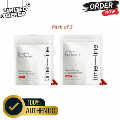 Pack of 2 Timeline Mitopure Urolithin A 500mg 60 Softgels Longevity Supplement