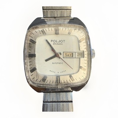 Vintage Poljot 23 Jewels Auto USSR Watch Day/Date - Cal. 2627.H - PROJECT, Runs