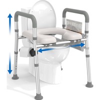 ErhöHter Toilettensitz Mit Griffen, ToilettensitzerhöHung FüR Senioren Mit Ve...