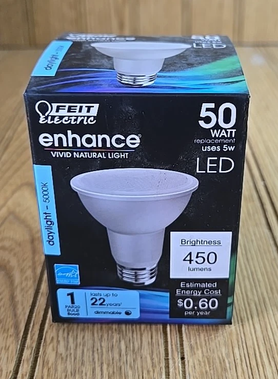Feit Electric PAR20DM/950CA LED Lamp, Flood/Spotlight PAR20 Lamp 50 W Equivalent - Image 3 of 4