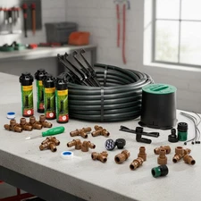 32HE Professional In-Ground Sprinkler System Kit - Effortless Lawn Care Solution