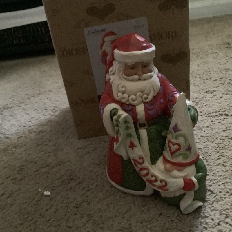 NIB 2022 Heartwood Creek Jim Shore 7" Santa with Gnome Together For Christmas